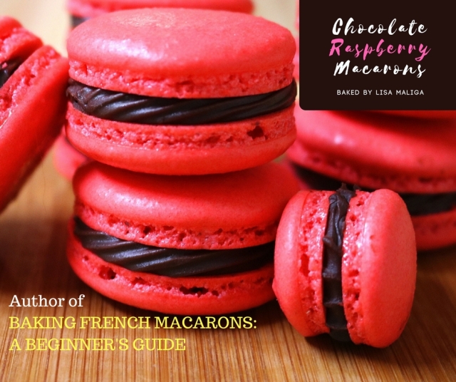 chocolate raspberry macarons by the author of BAKING FRENCH MACARONS A BEGINNER'S GUIDE