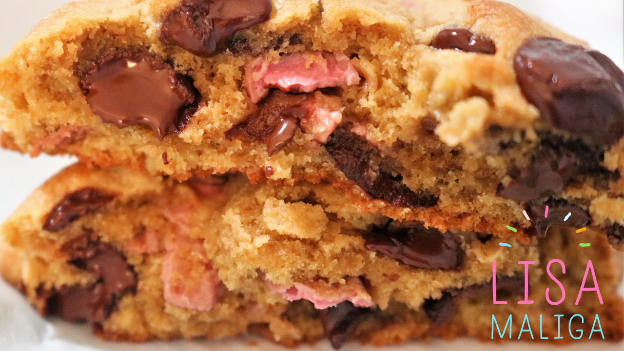 Jumbo Chocolate Chip & Ruby Chocolate Chunk Cookies Recipe
